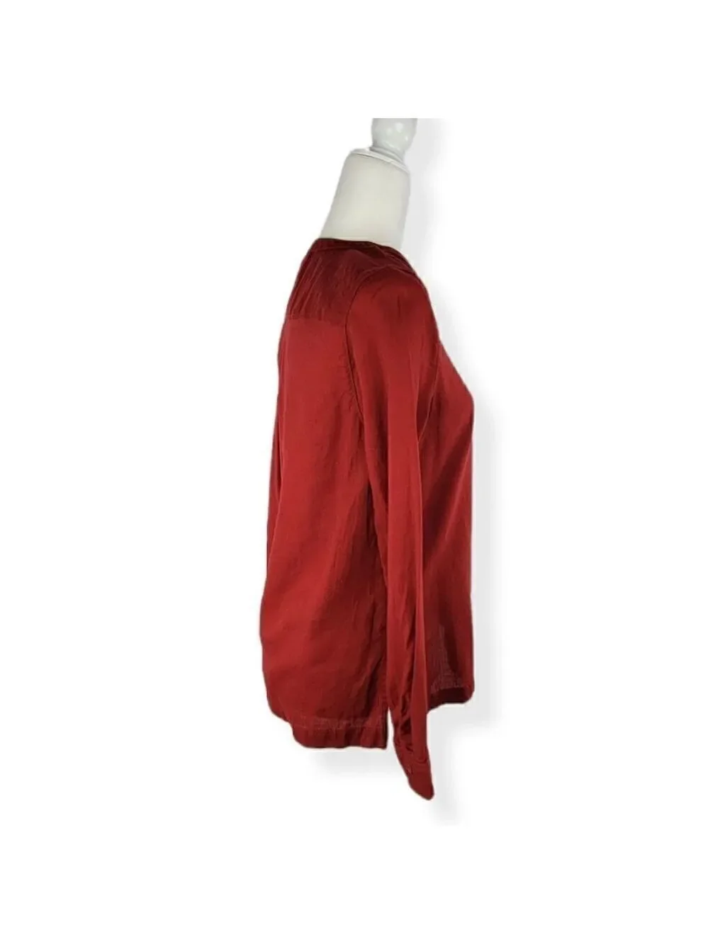 Levi's Maroon Textured Popover Tunic Shirt Small